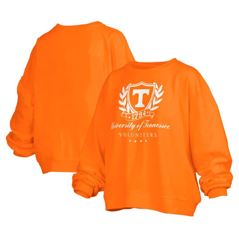 NCAA Tennessee Tennessee Volunteers Big Aug Script Janice Oversized Pullover Sweatshirt