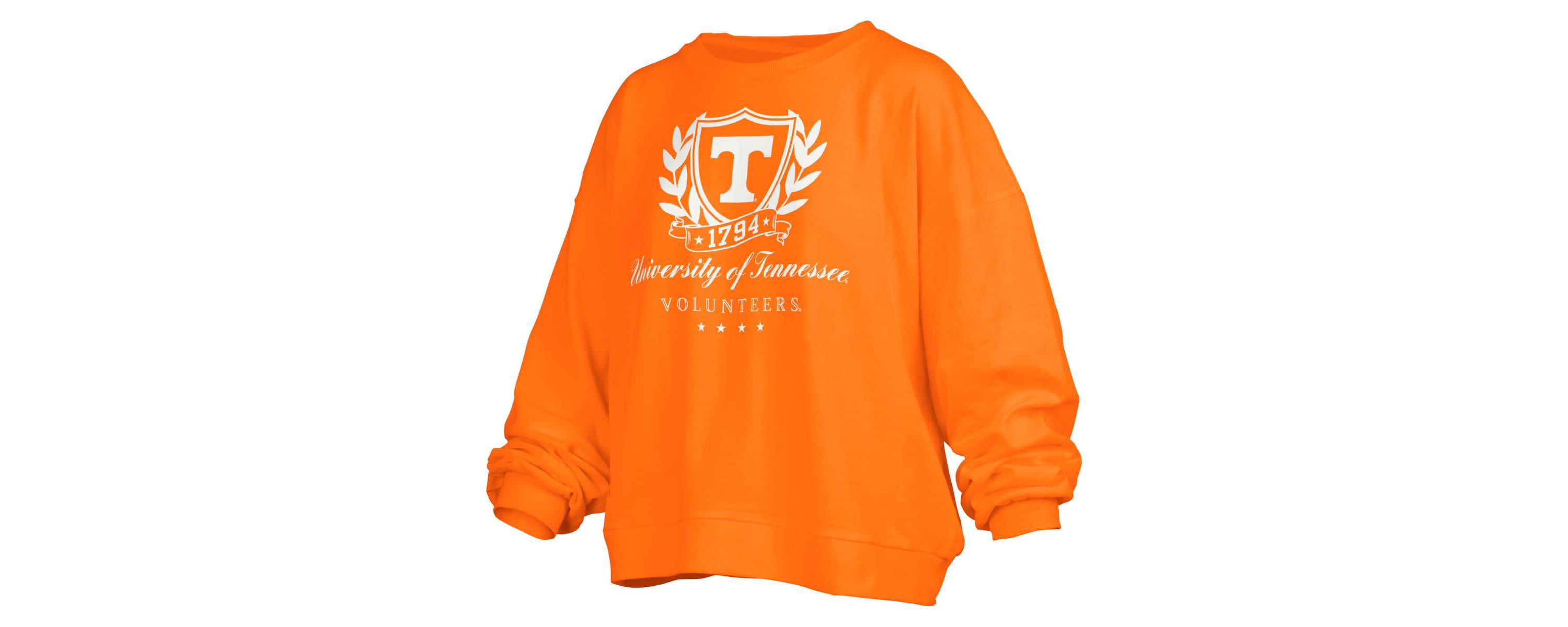 NCAA Tennessee Tennessee Volunteers Big Aug Script Janice Oversized Pullover Sweatshirt