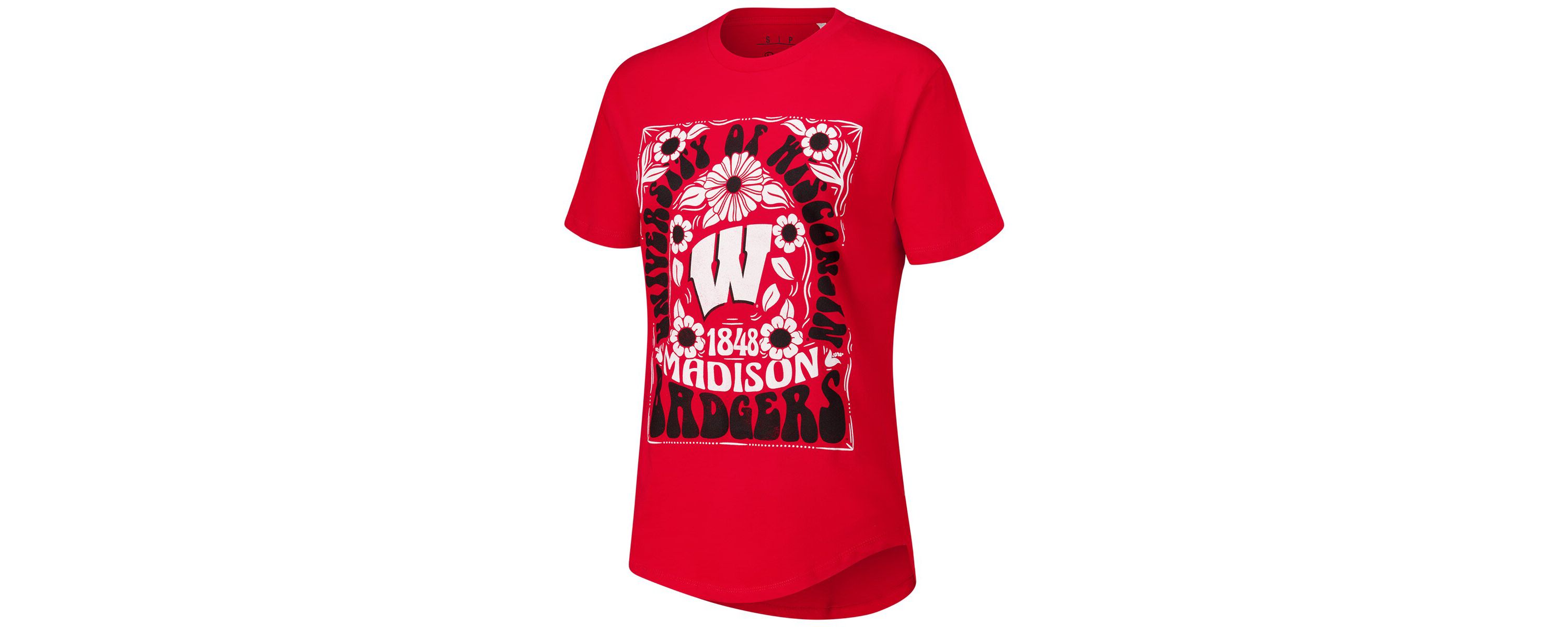 NCAA Wisconsin Badgers Irvine Floral Team Color T-Shirt