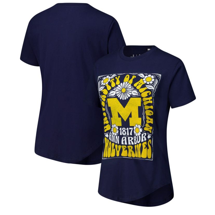 NCAA Michigan Wolverines Irvine Floral Team Color T-Shirt