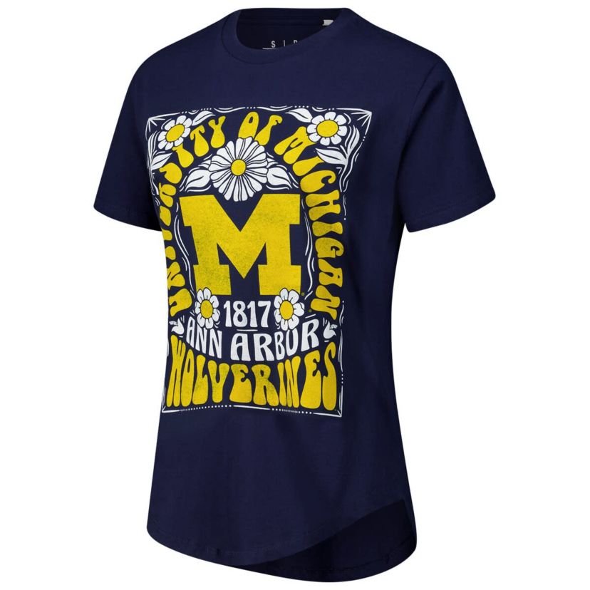 NCAA Michigan Wolverines Irvine Floral Team Color T-Shirt