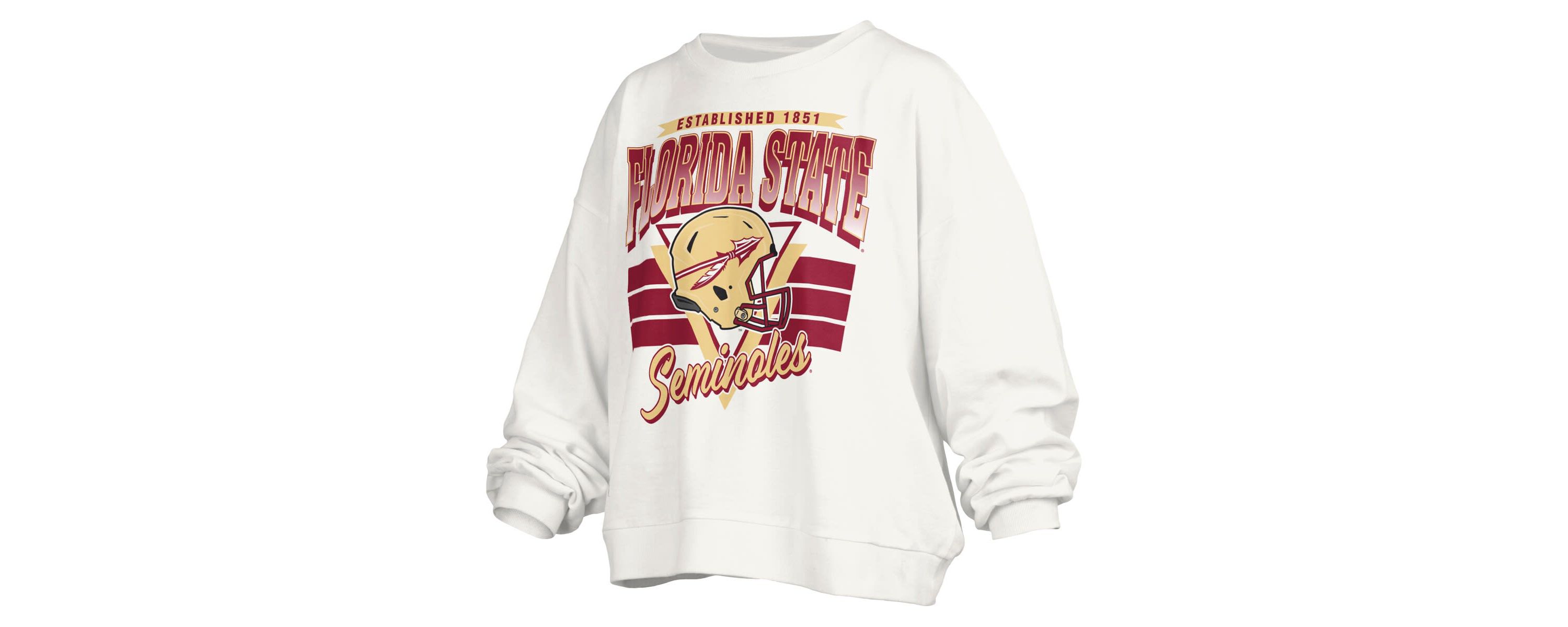 NCAA Florida State Seminoles Janice Retro Logo Oversized Pullover Sweatshirt