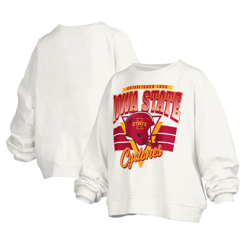 NCAA Iowa State Cyclones Janice Retro Logo Oversized Pullover Sweatshirt