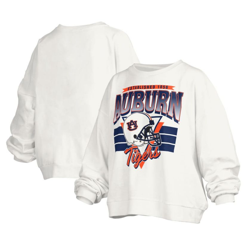 NCAA Auburn Tigers Janice Retro Logo Oversized Pullover Sweatshirt