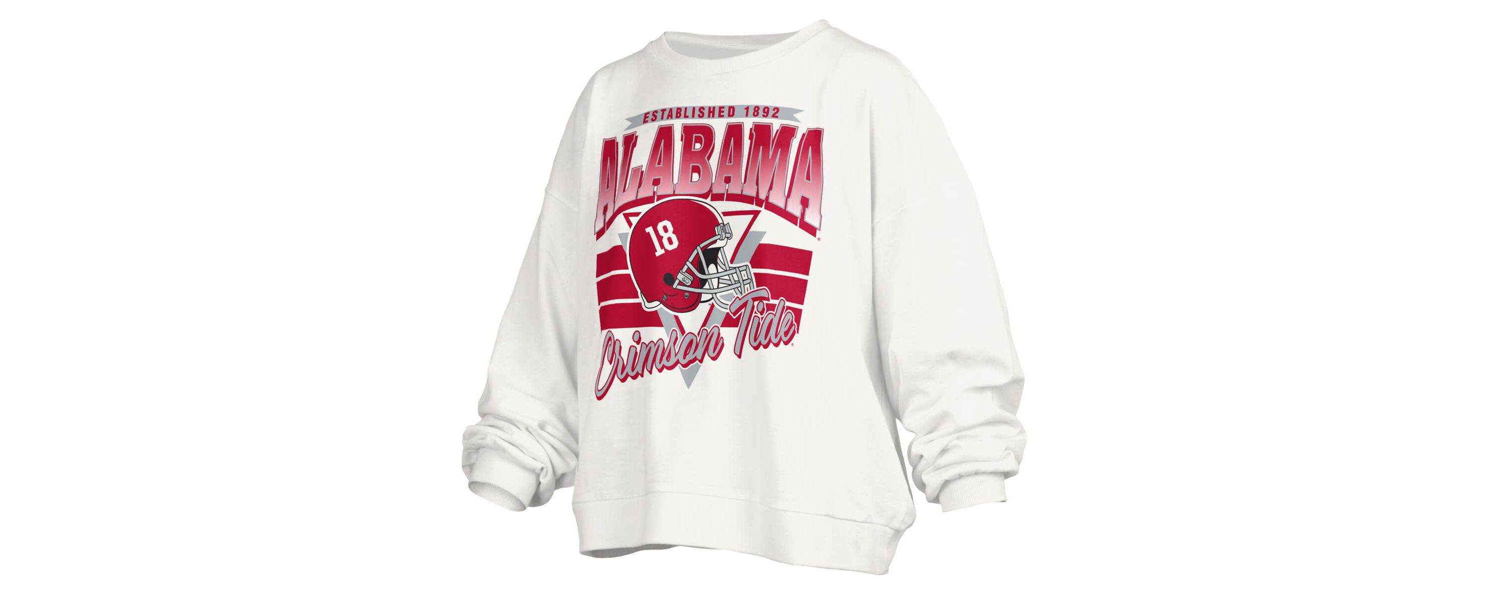 Alabama Crimson Tide NCAA Alabama Tide Janice Retro Logo Oversized Pullover Sweatshirt