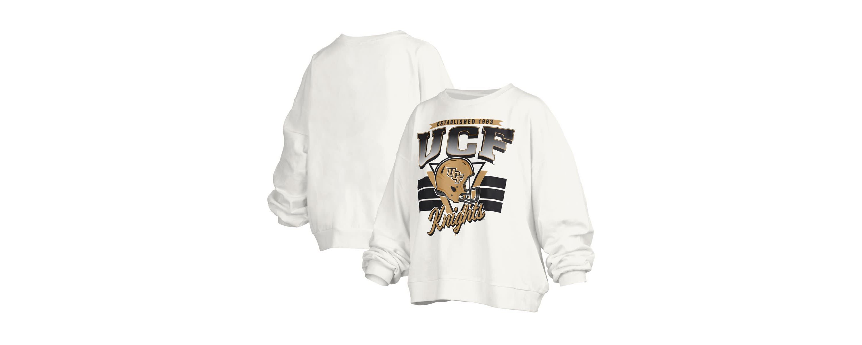 NCAA UCF Knights Janice Retro Logo Oversized Pullover Sweatshirt