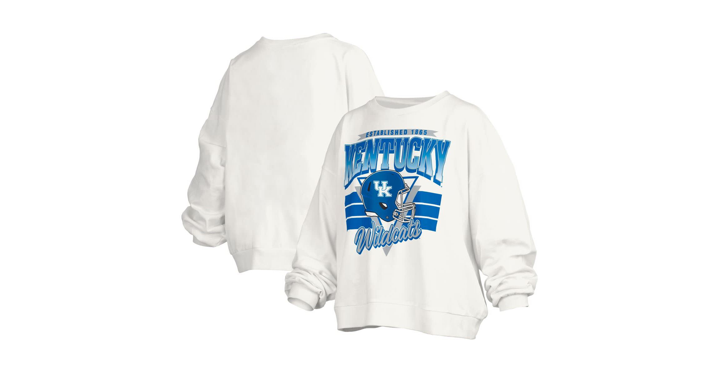 NCAA Kentucky Wildcats Janice Retro Logo Oversized Pullover Sweatshirt