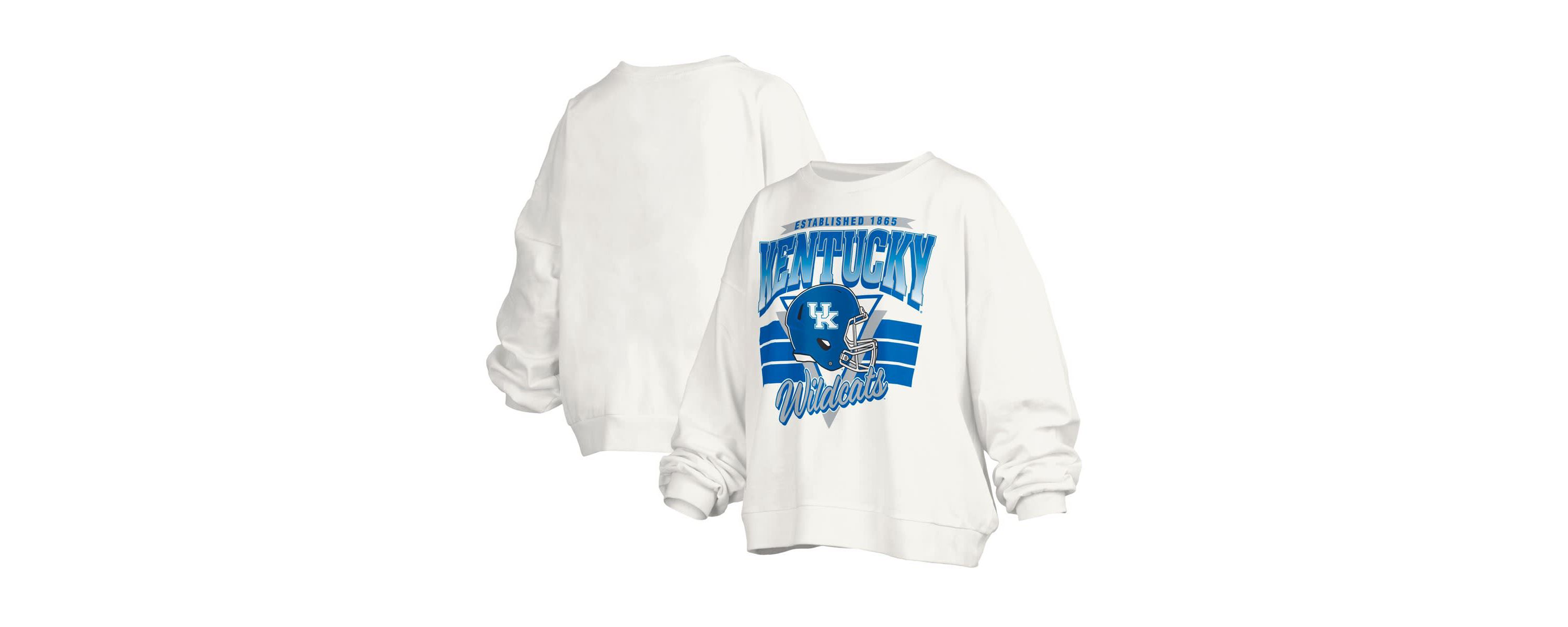 NCAA Kentucky Wildcats Janice Retro Logo Oversized Pullover Sweatshirt