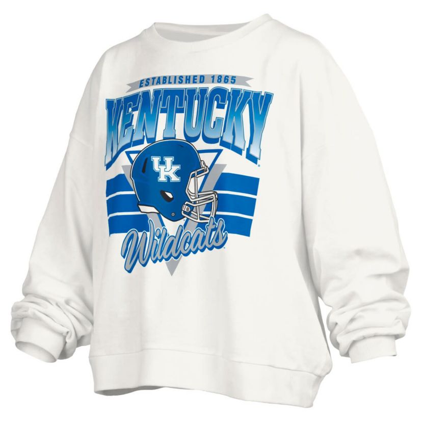 NCAA Kentucky Wildcats Janice Retro Logo Oversized Pullover Sweatshirt