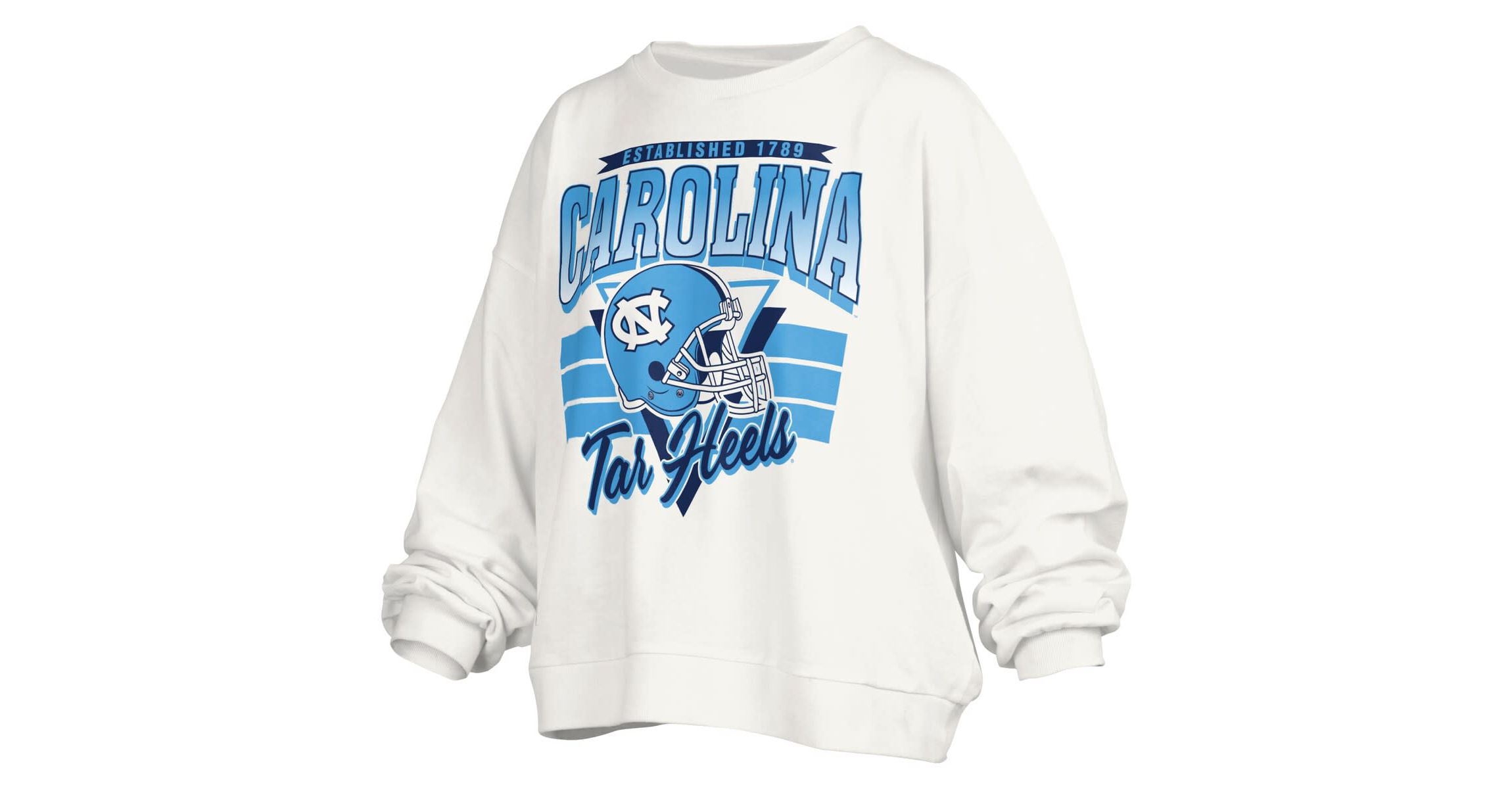 NCAA North Carolina Tar Heels Janice Retro Logo Oversized Pullover Sweatshirt