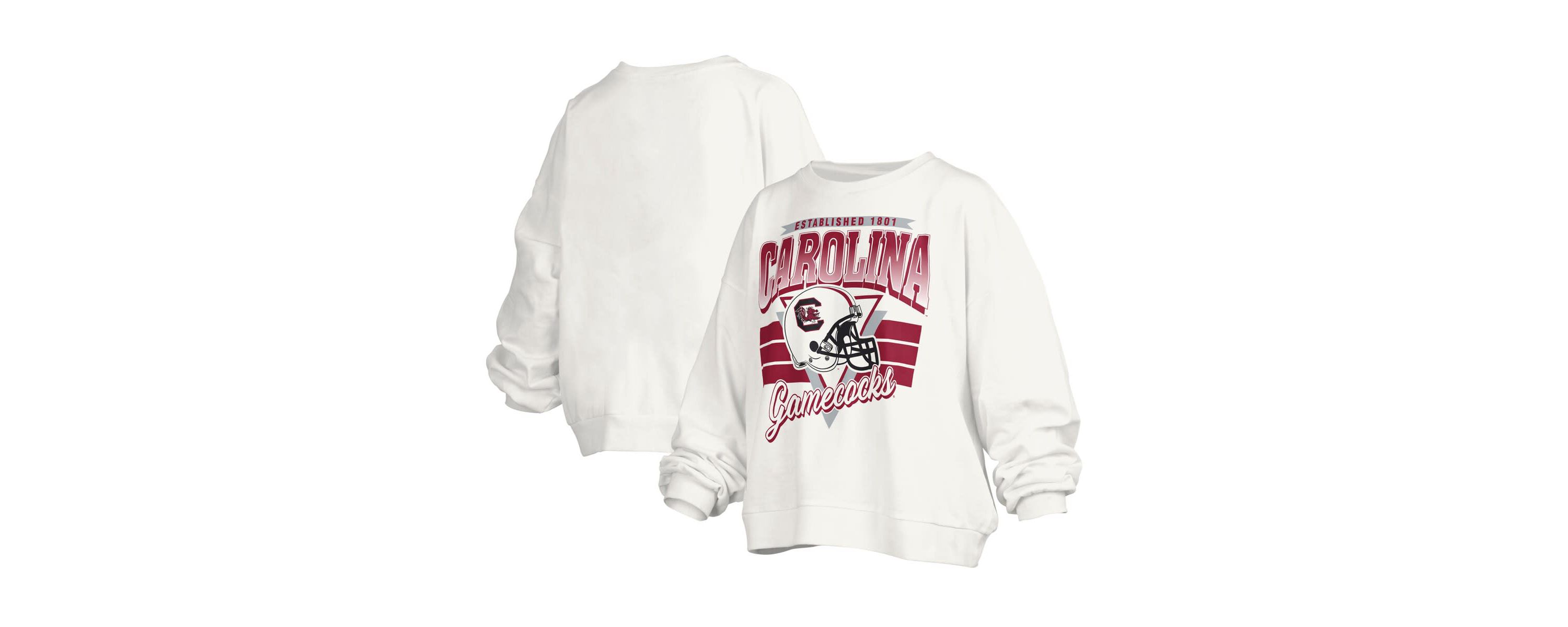 NCAA South Carolina Gamecocks Janice Retro Logo Oversized Pullover Sweatshirt