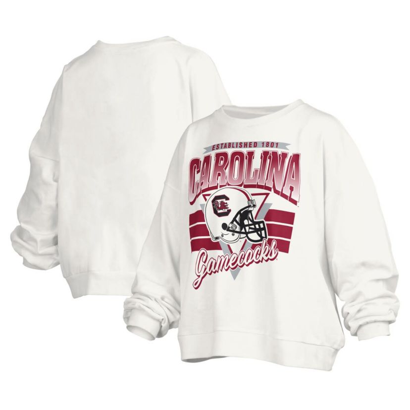 NCAA South Carolina Gamecocks Janice Retro Logo Oversized Pullover Sweatshirt