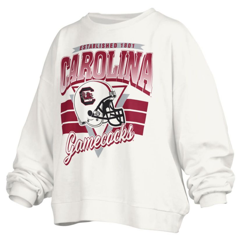 NCAA South Carolina Gamecocks Janice Retro Logo Oversized Pullover Sweatshirt