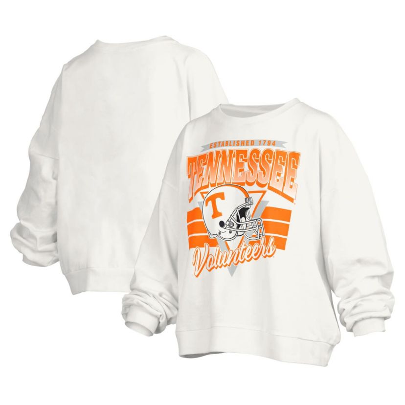 NCAA Tennessee Volunteers Janice Retro Logo Oversized Pullover Sweatshirt
