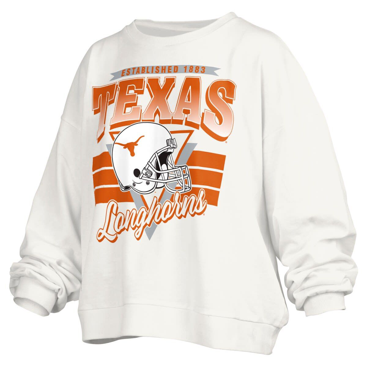 NCAA Texas Longhorns Janice Retro Logo Oversized Pullover Sweatshirt