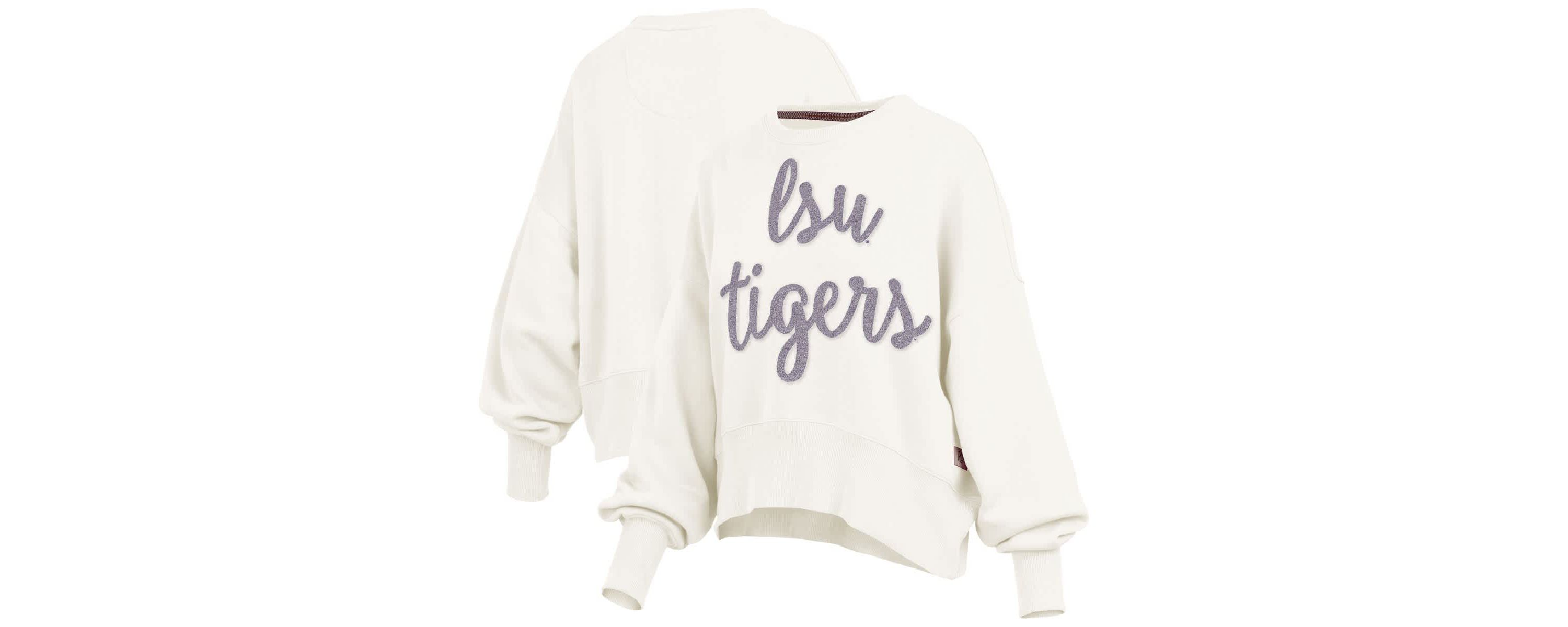 NCAA LSU Tigers Chelsea Oversized Pullover Sweatshirt