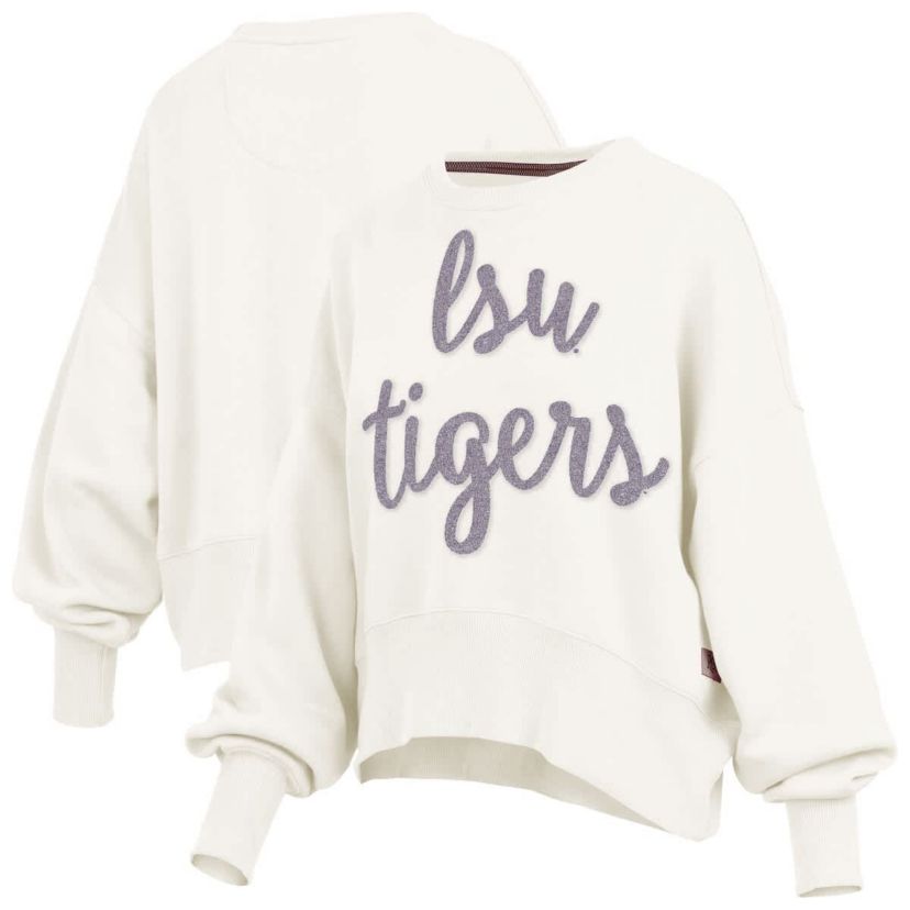 NCAA LSU Tigers Chelsea Oversized Pullover Sweatshirt