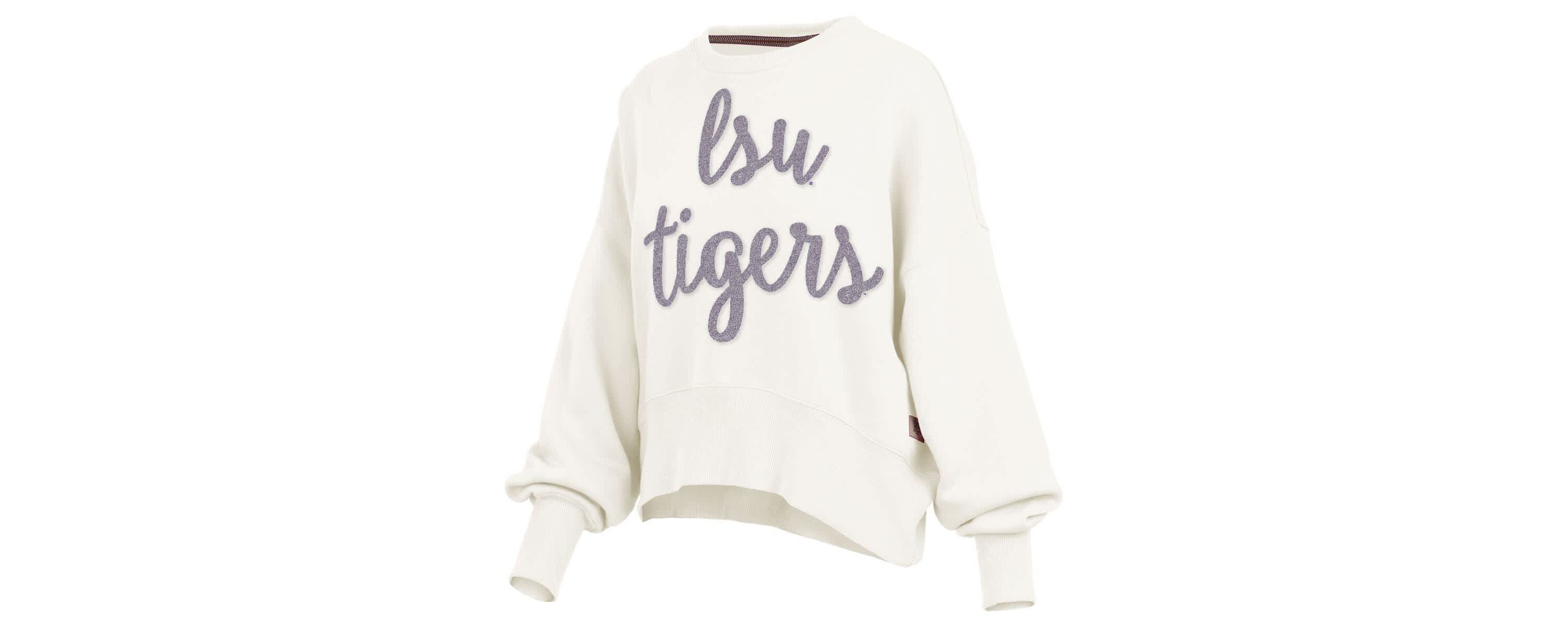 NCAA LSU Tigers Chelsea Oversized Pullover Sweatshirt