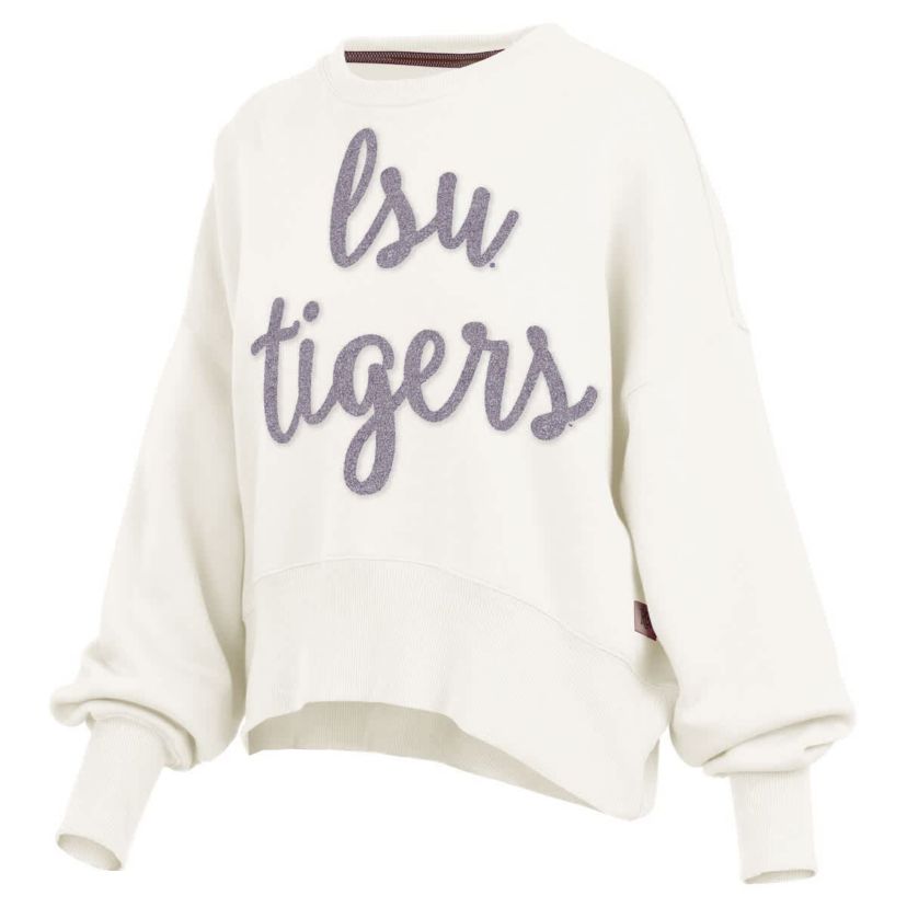 NCAA LSU Tigers Chelsea Oversized Pullover Sweatshirt