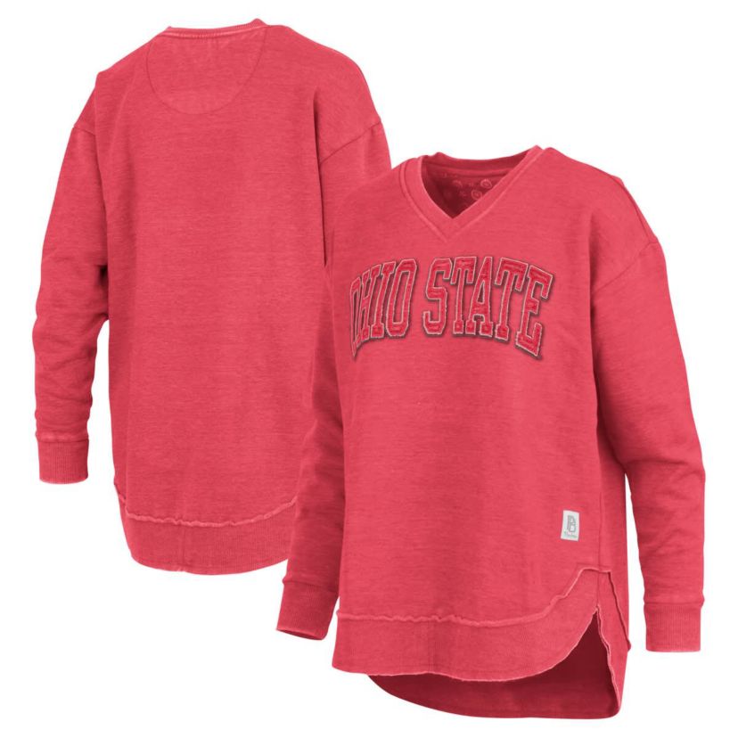 NCAA Ohio State Buckeyes Westin Poncho V-Neck Pullover Sweatshirt