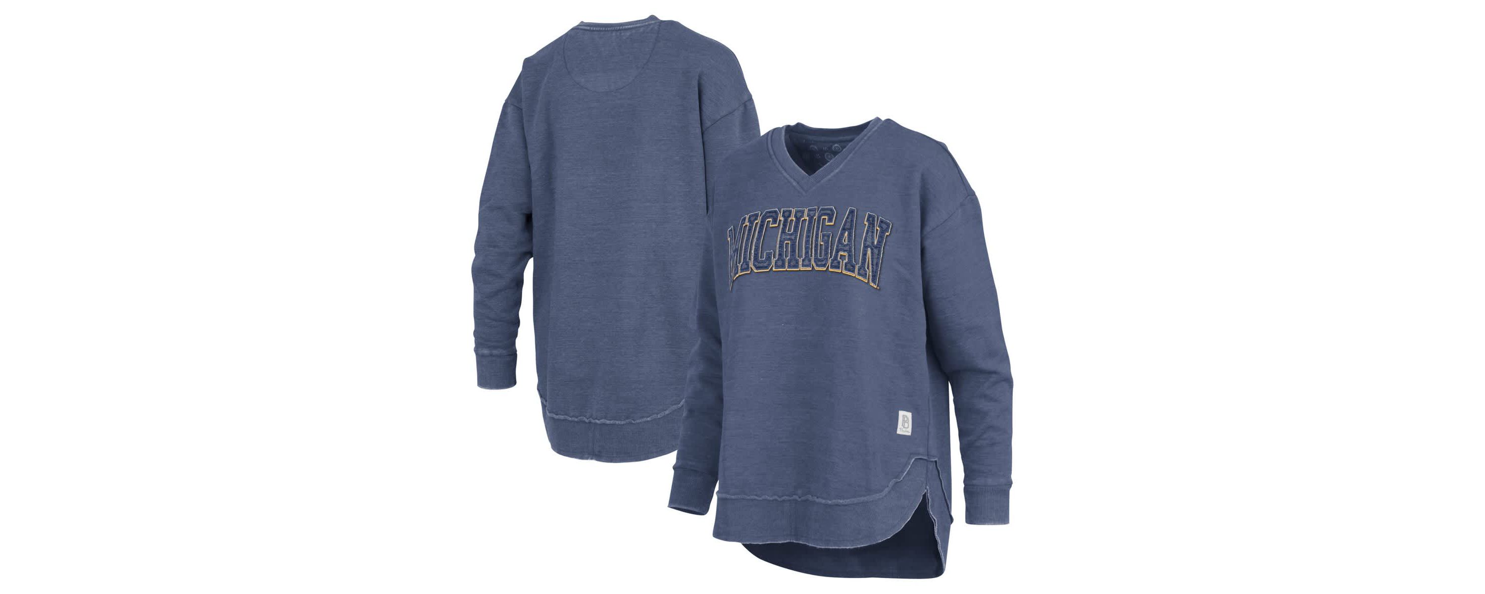 NCAA Michigan Wolverines Westin Poncho V-Neck Pullover Sweatshirt