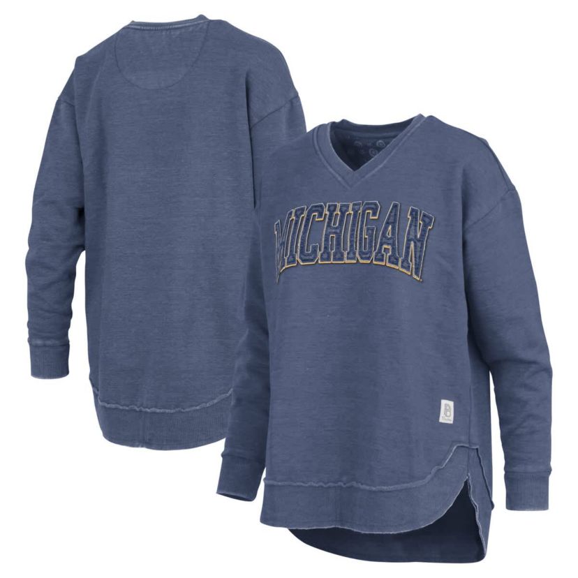 NCAA Michigan Wolverines Westin Poncho V-Neck Pullover Sweatshirt