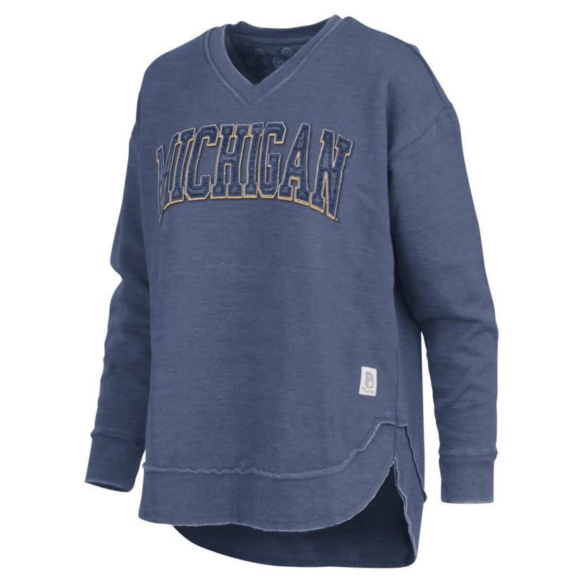 NCAA Michigan Wolverines Westin Poncho V-Neck Pullover Sweatshirt