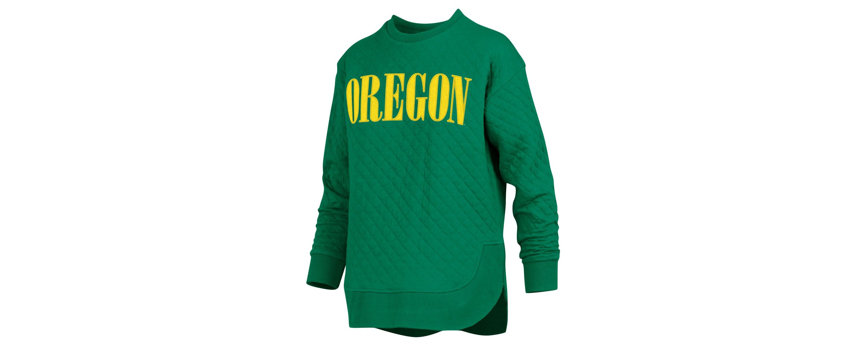 NCAA Oregon Ducks Quilted Long Sleeve Pullover Sweatshirt