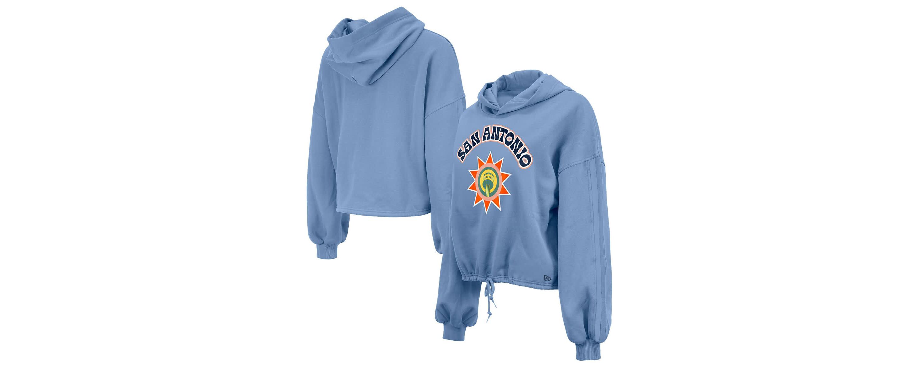 NBA Light San Antonio Spurs 2024/25 City Edition Cropped Pullover Hoodie