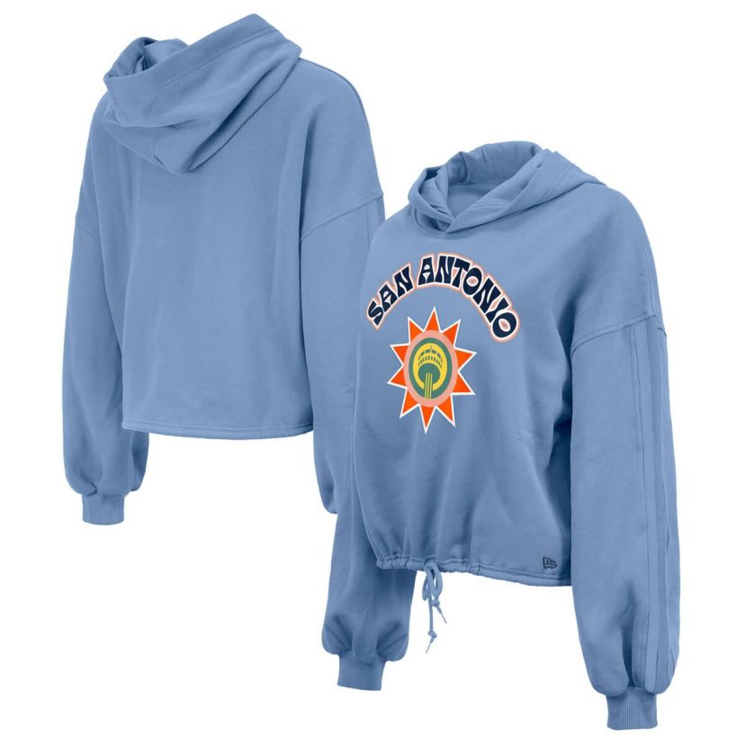 NBA Light San Antonio Spurs 2024/25 City Edition Cropped Pullover Hoodie