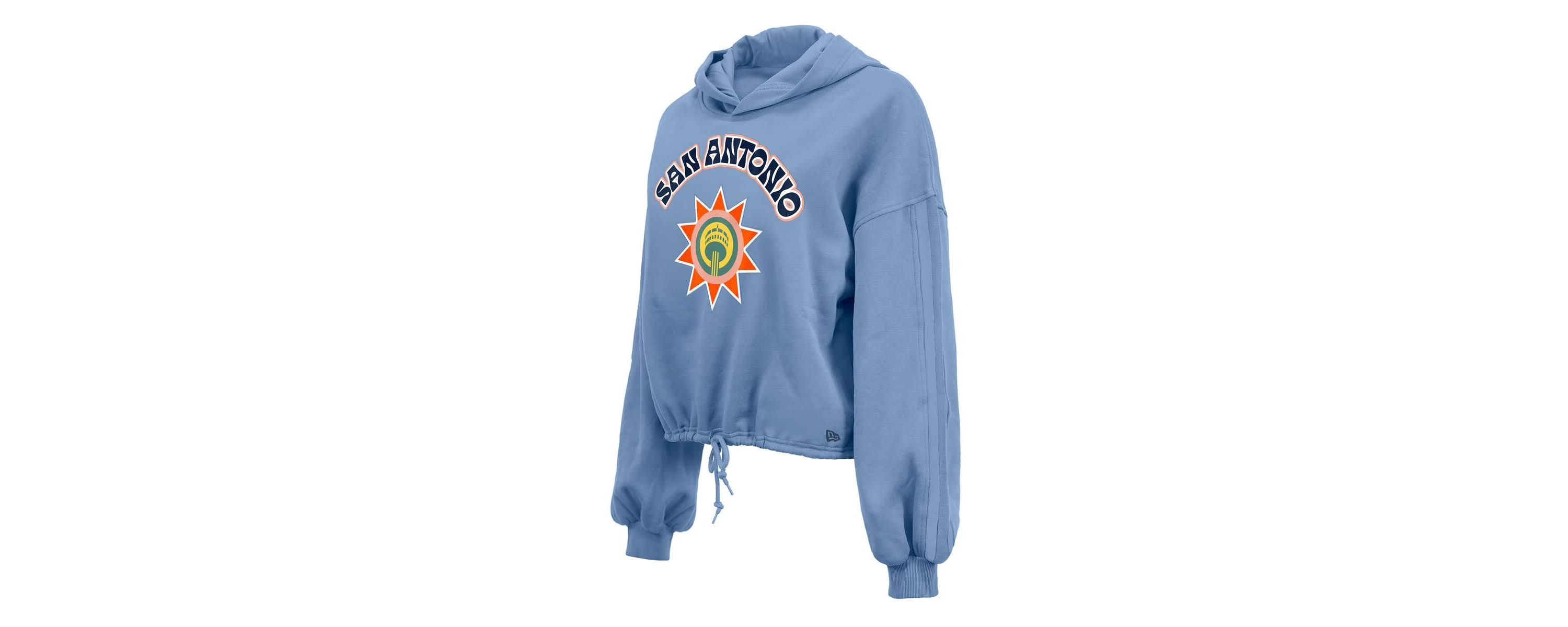 NBA Light San Antonio Spurs 2024/25 City Edition Cropped Pullover Hoodie