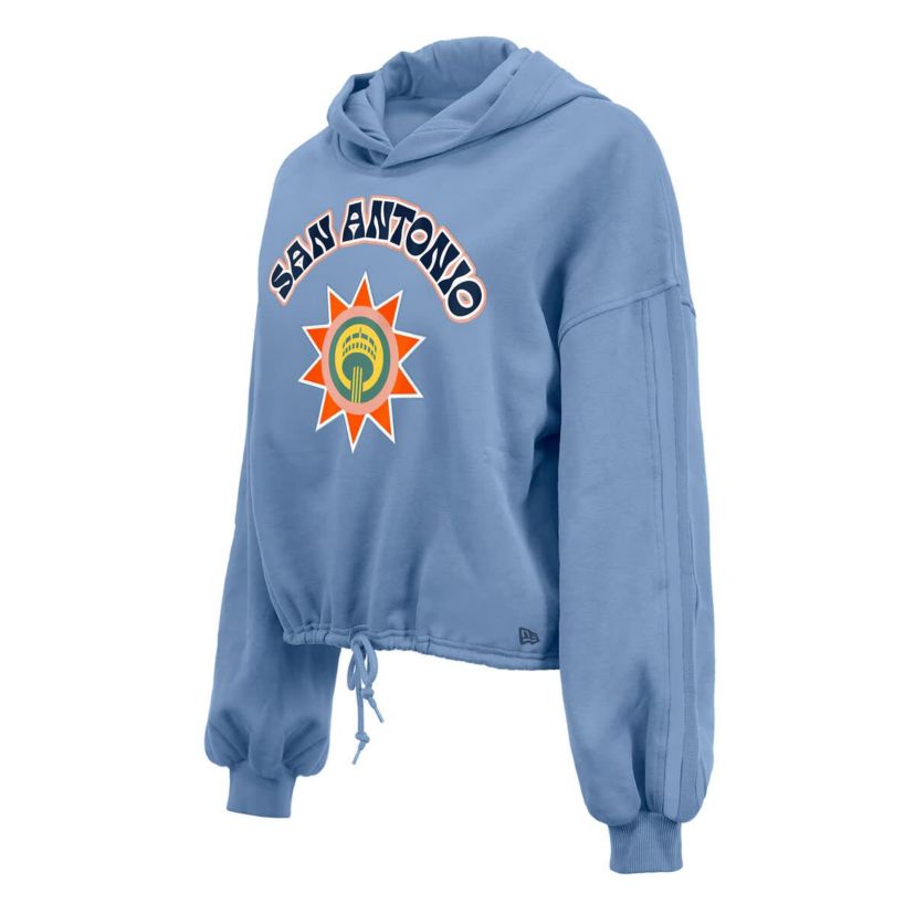 NBA Light San Antonio Spurs 2024/25 City Edition Cropped Pullover Hoodie