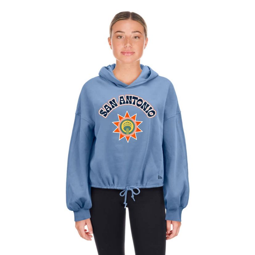 NBA Light San Antonio Spurs 2024/25 City Edition Cropped Pullover Hoodie