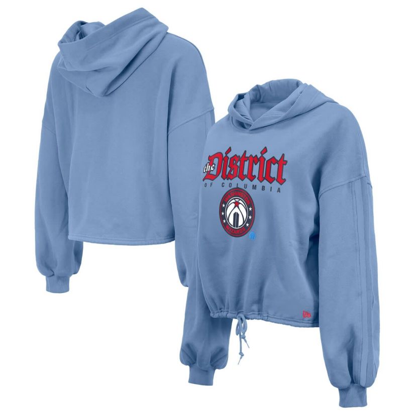 NBA Powder Washington Wizards 2024/25 City Edition Cropped Pullover Hoodie