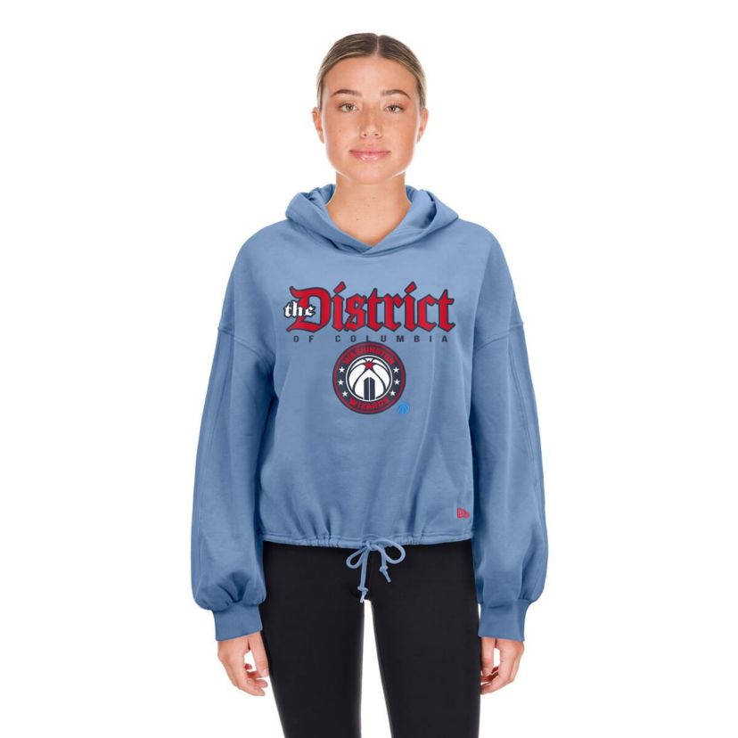 NBA Powder Washington Wizards 2024/25 City Edition Cropped Pullover Hoodie