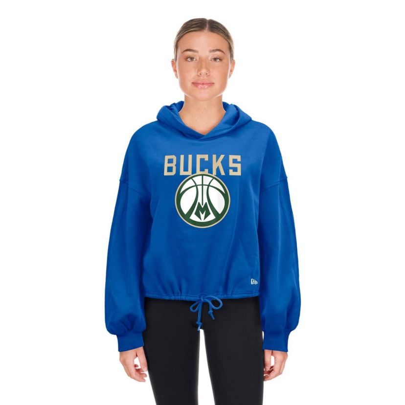 NBA Milwaukee Bucks 2024/25 City Edition Cropped Pullover Hoodie