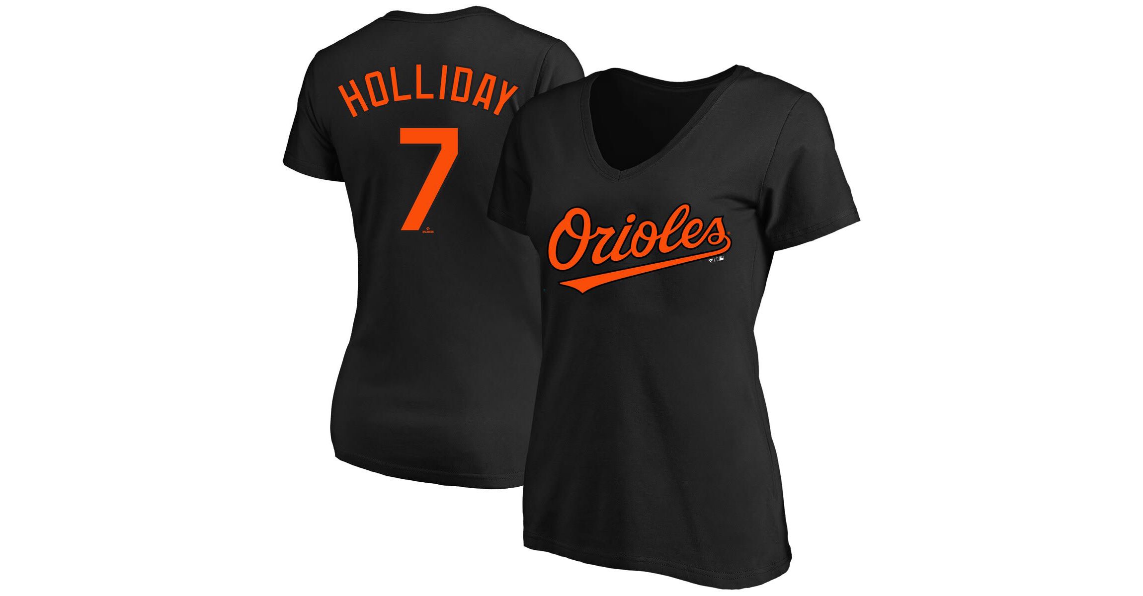 MLB Jackson Holliday Baltimore Orioles Plus Size Name & Number V-Neck T-Shirt