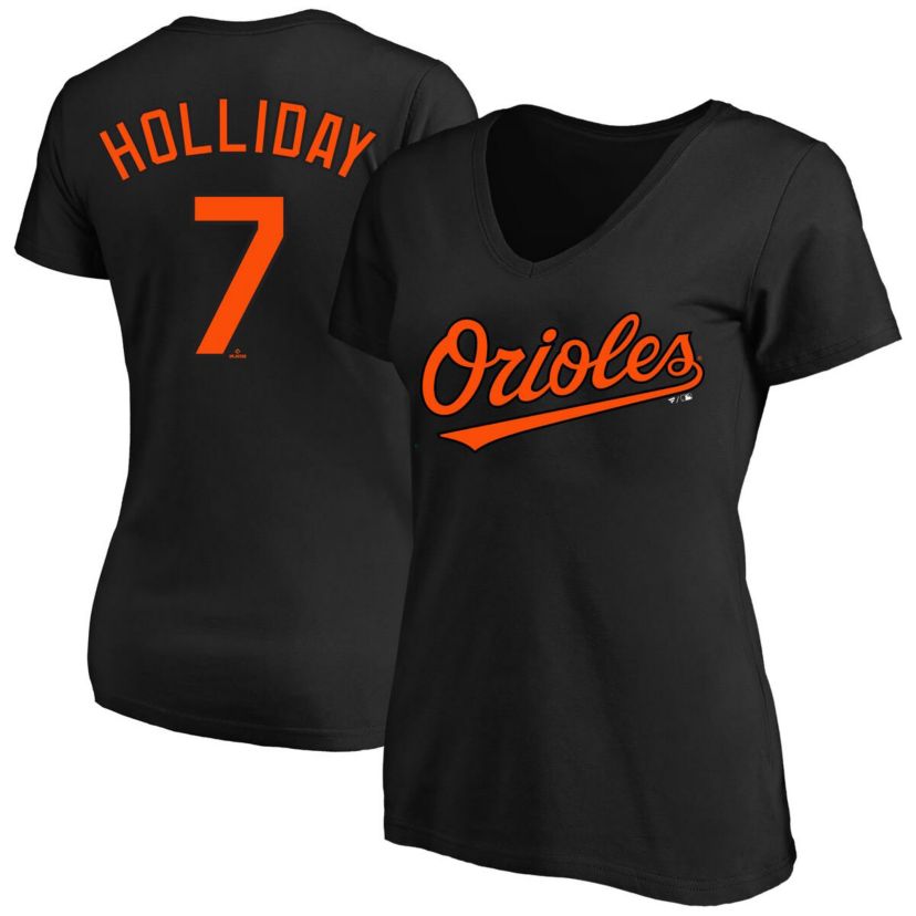 MLB Jackson Holliday Baltimore Orioles Plus Size Name & Number V-Neck T-Shirt