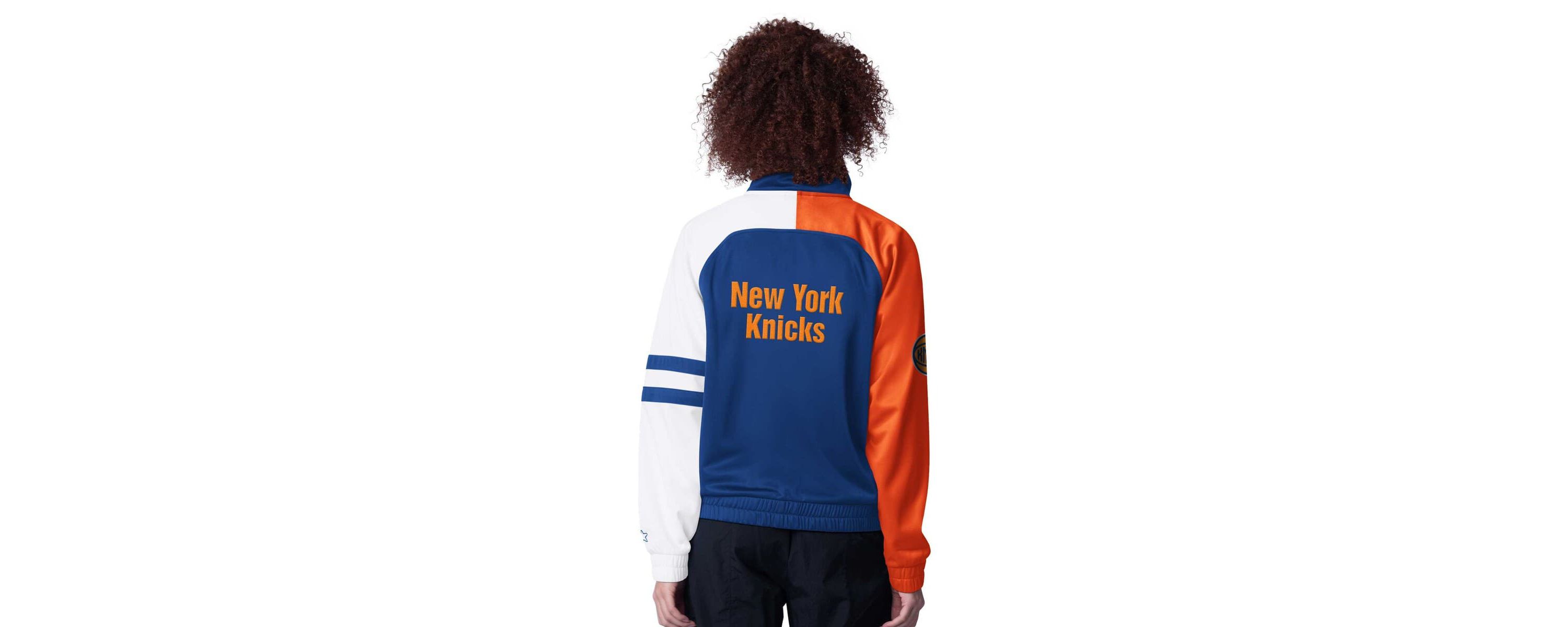 NBA New York Knicks Line Up Dolman Raglan Full-Zip Track Jacket