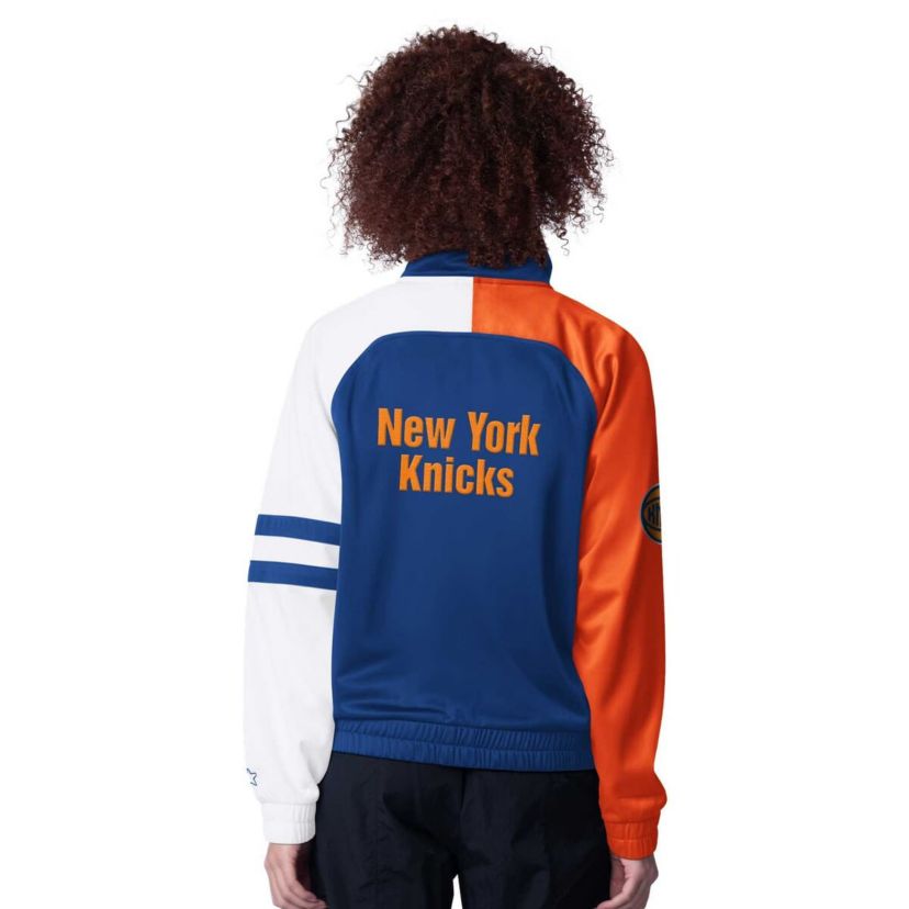 NBA New York Knicks Line Up Dolman Raglan Full-Zip Track Jacket