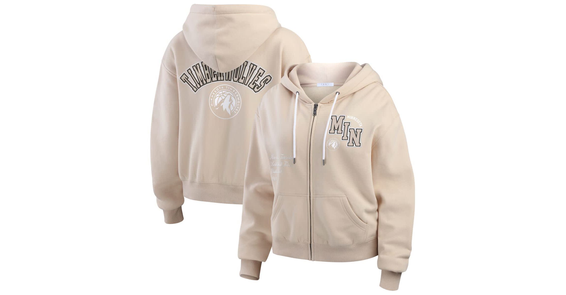 NBA Minnesota Timberwolves Tonal Felt Patch Full-Zip Hoodie