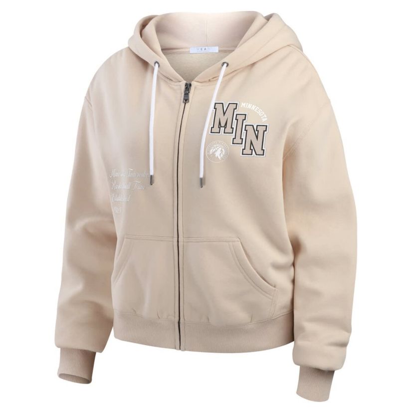 NBA Minnesota Timberwolves Tonal Felt Patch Full-Zip Hoodie