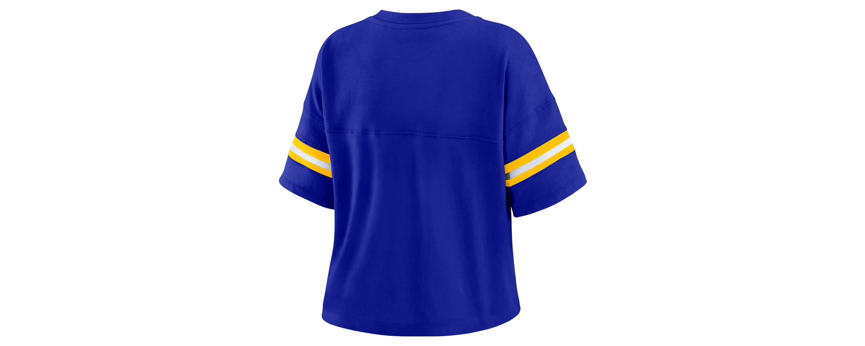 NBA Golden State Warriors Plus Size Color Block Boxy V-Neck T-Shirt