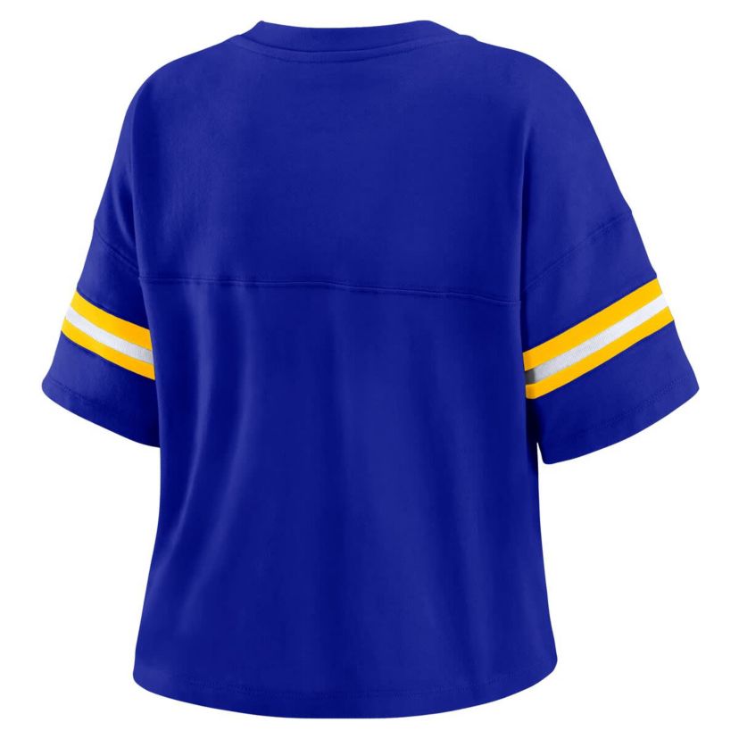 NBA Golden State Warriors Plus Size Color Block Boxy V-Neck T-Shirt