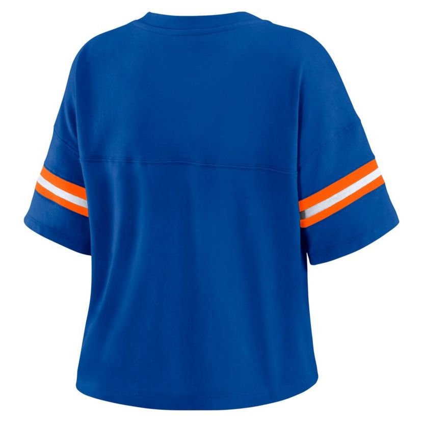 NBA New York Knicks Plus Size Color Block Boxy V-Neck T-Shirt