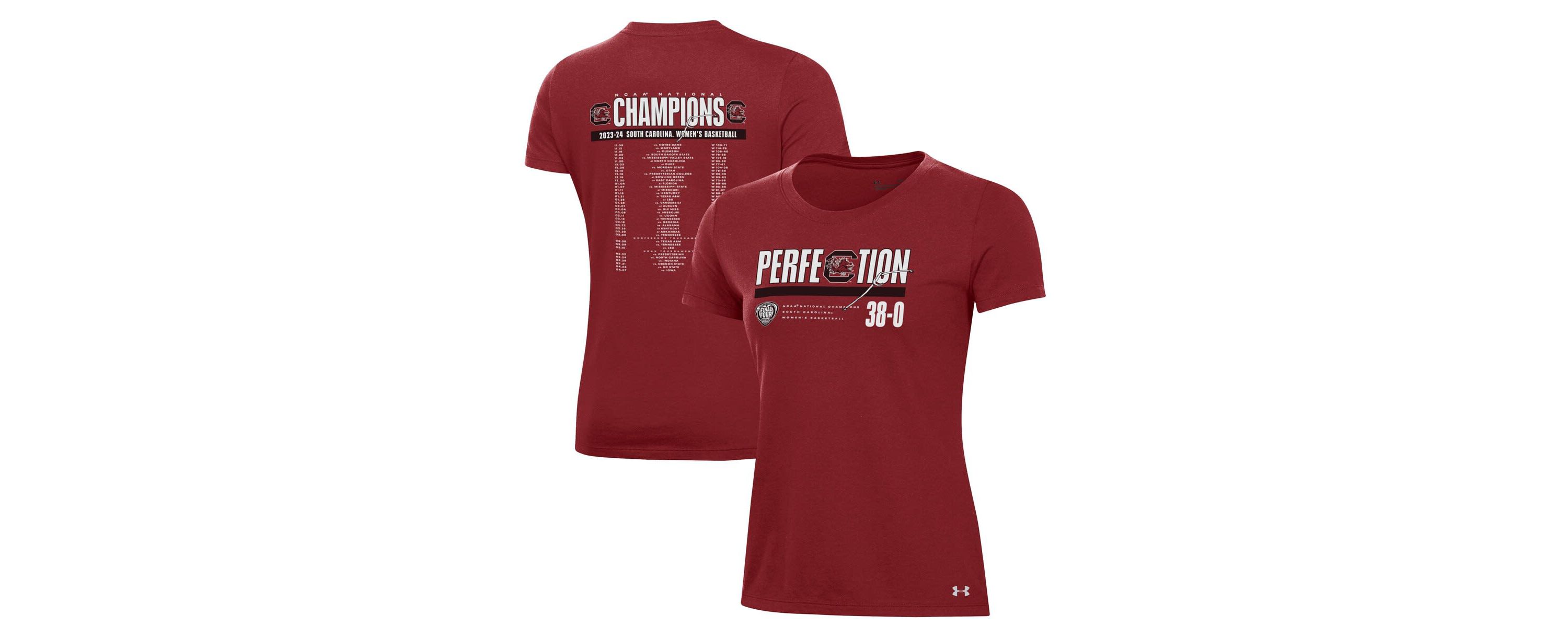 NCAA Under Armour South Carolina Gamecocks 2024 NCAA Basketball National s Schedule T-Shirt
