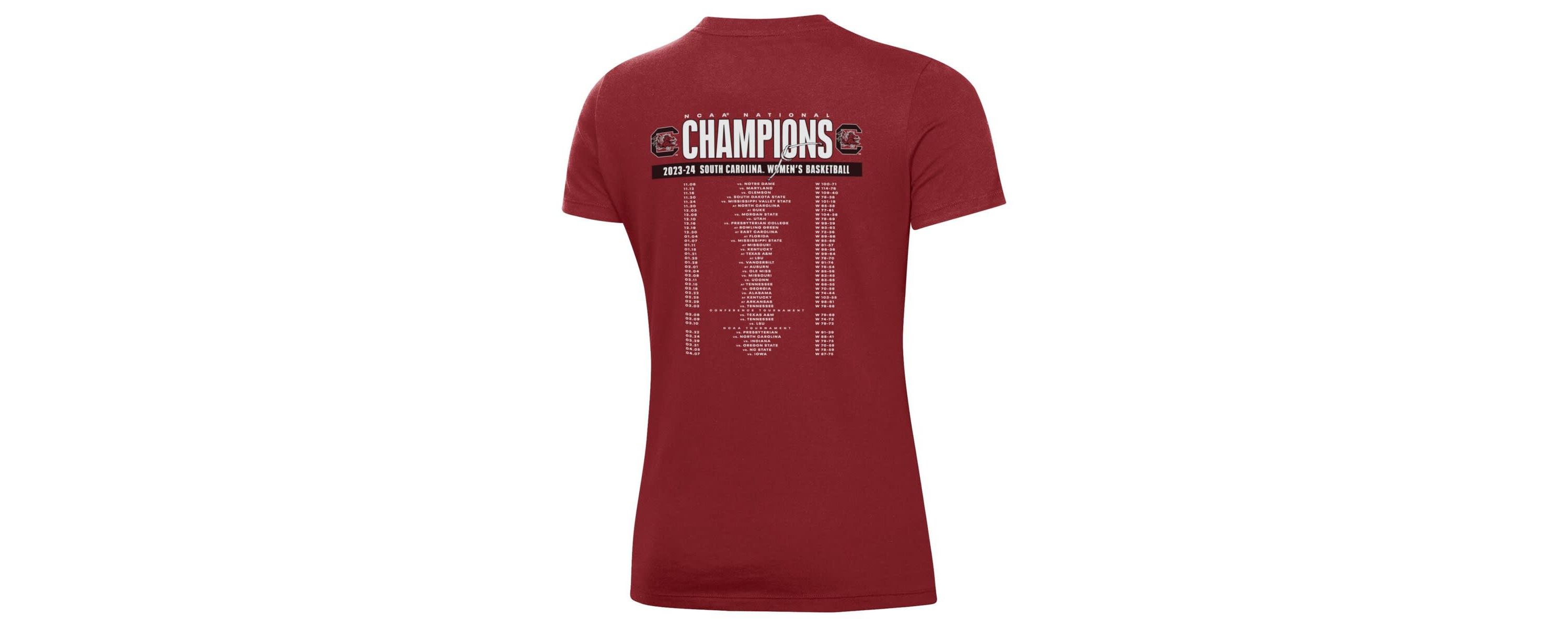 NCAA Under Armour South Carolina Gamecocks 2024 NCAA Basketball National s Schedule T-Shirt