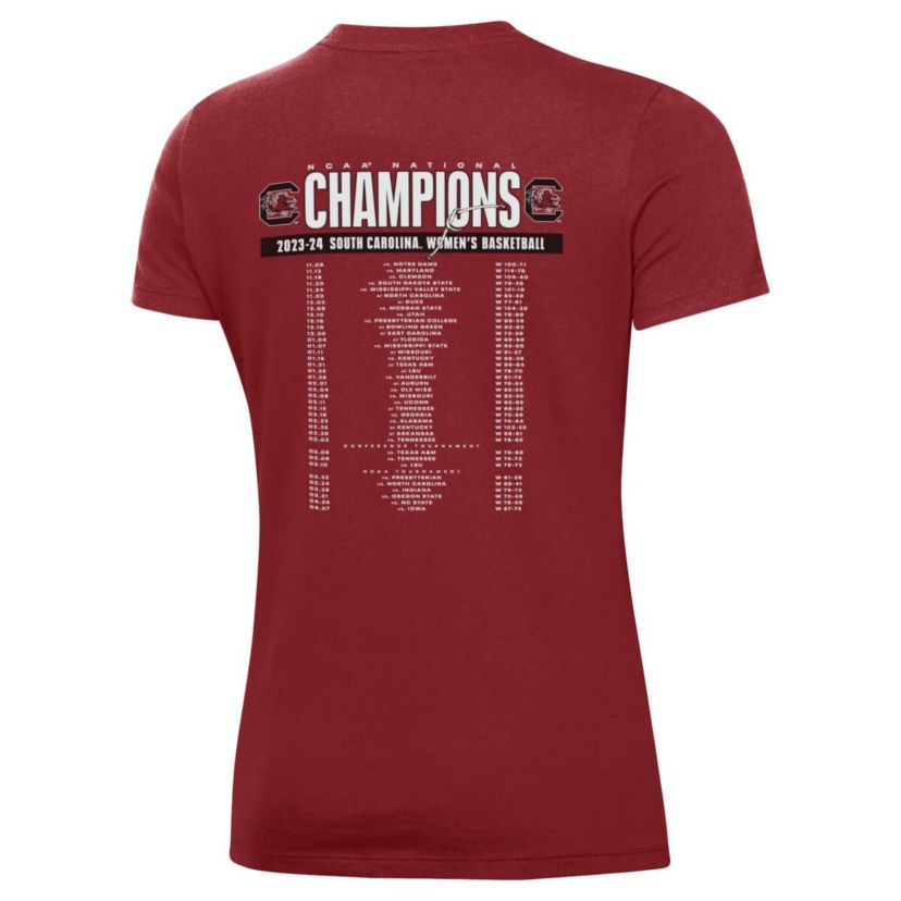 NCAA Under Armour South Carolina Gamecocks 2024 NCAA Basketball National s Schedule T-Shirt