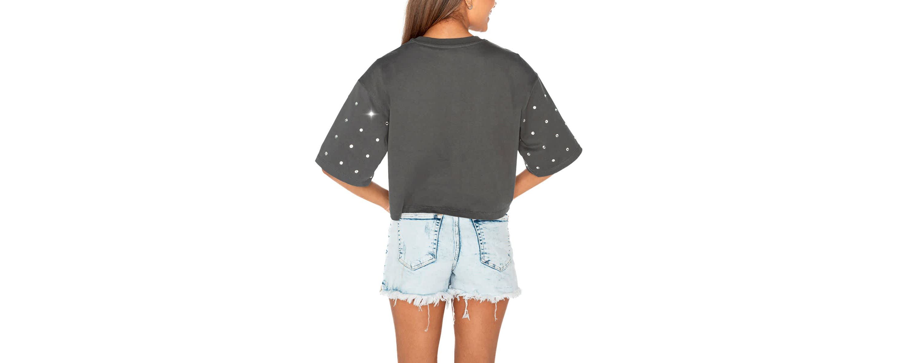 NCAA Oklahoma Sooners Go Time Rhinestone Crop T-Shirt
