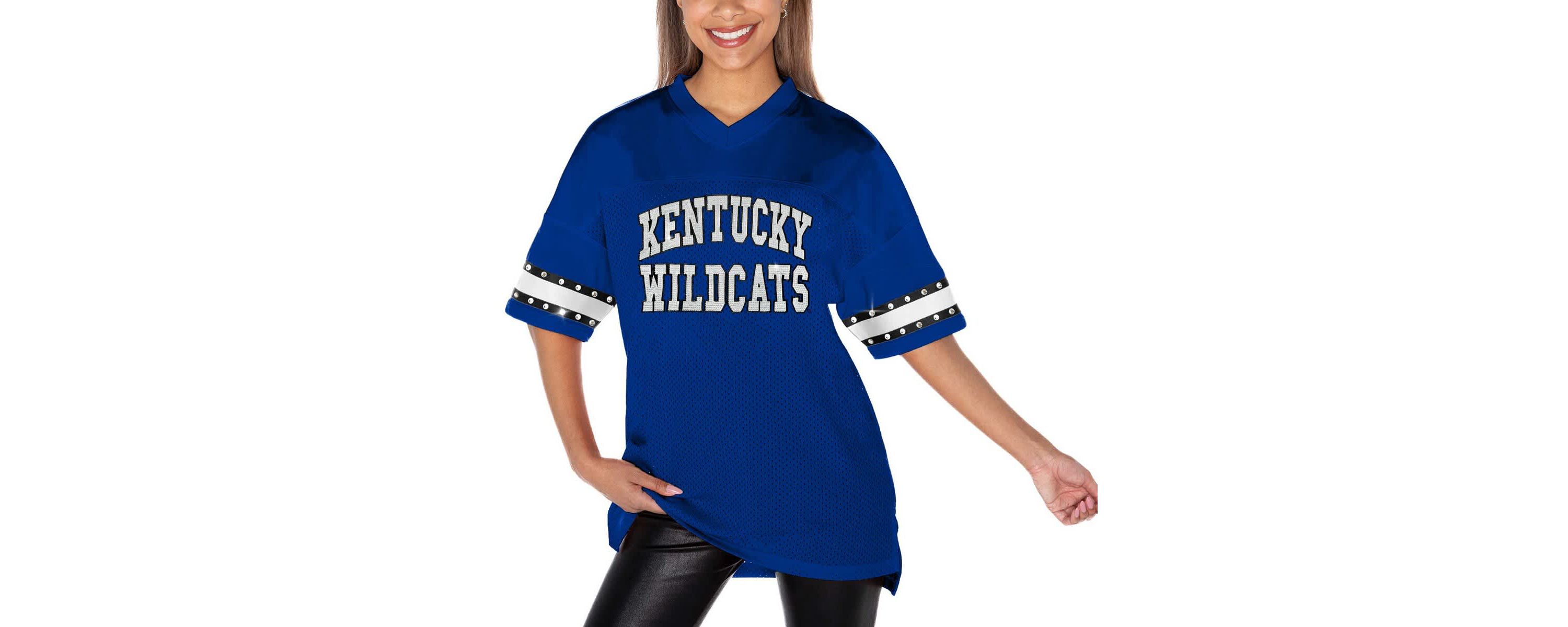 NCAA Kentucky Wildcats Until Kickoff Rhinestone Fashion T-Shirt